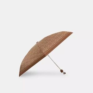 Women's Coach UV Signature Mini Umbrella, Khaki/Saddle
